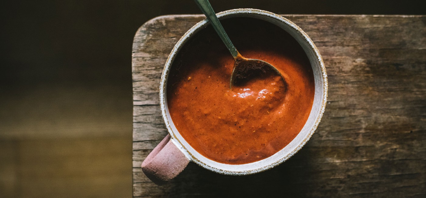 Pizza Sauce with Charred Tomatoes and Anchovies