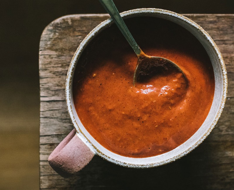 Pizza Sauce with Charred Tomatoes and Anchovies